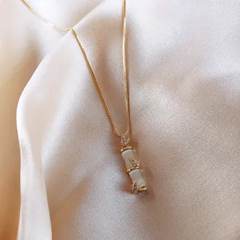 2020 Nové jemné crystal temperament Žien Náhrdelník kórejský tvorivé geometrické kruhové módny náhrdelník Prívesok Šperky