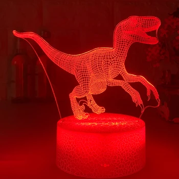 Nové 3D LED Nočné Svetlo Lampy Dinosaura 16 Farieb, Diaľkové Ovládanie, Stolové Lampy, Hračky Narodeniny, Vianočné Darčeky Pre deti, Domáce Dekorácie
