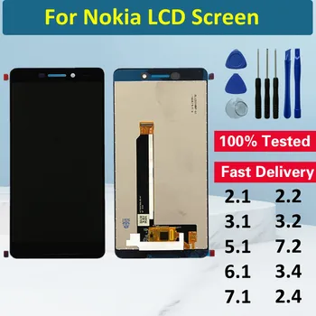 Pôvodný Pre Nokia 6.1 CK-1043 TA-1045 TA-1054 LCD Displej Dotykový Displej Digitalizátorom. Montáž Pre Nokia 2.1 3.1 5.1 7.1 LCD Displej
