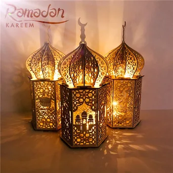 Eid Mubarak Ramadánu Palác Drevené Ozdoby, Dekorácie Pre Domov Islamskej Ramadánu A Eid Dekorácie Al Adha EID Moslimských Dekor
