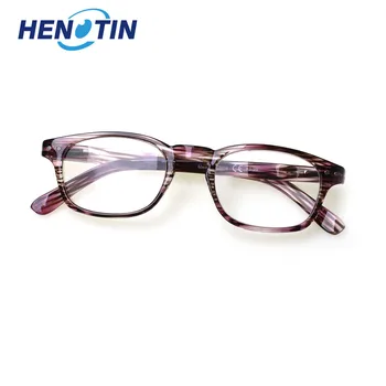 Henotin2020 nové štýle retro okuliare na čítanie obdĺžnikový svetlo plastového rámu mužov a žien bežné čítanie, zrkadlo