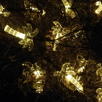 Coconut tree Svetlo String Solárne Napájanie LED Vonkajšie Nepremokavé Garland Vianočné Svetlo Záhrada Svadobné Dovolenku Xmas Party Decor