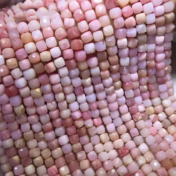 Voľné korálky ružový opál námestie tvárou 5-6mm 14