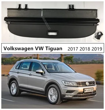 Zadný Kufor Cargo Kryt Pre Volkswagen VW Tiguan 2017 2018 2019 2020 High End Car Security Shield Príslušenstvo Čierna Béžová