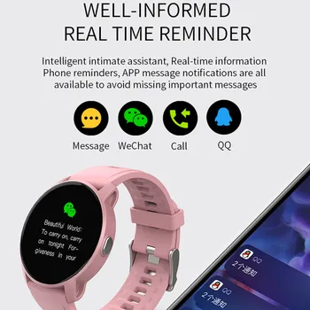 2021 W9 Smart Hodinky Ženy Športový Režim Spánku Čas Monitor Srdcového Tepu Plne Dotykového Displeja Smartwatch Mužov
