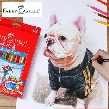 Faber Castell Akvarelové Pastelky 12/24/48/60/72 Nastaviť Aquarelle Priscolor Pastille Ceruzka Profesionálne Rozpustné Vo Vode Pastelka