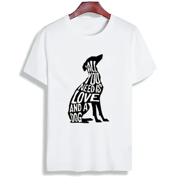 Móda Bežné Harajuku Grafické T-shirt Žena T-shirt Greyhound Psa Minimalistický Citácie Tlač Krátke Rukáv Top T-shirt