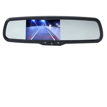 Pôvodné 4.3 Palcový Auto IPS TFT Zrkadlo Monitor Auto Brighenss Stmievanie s parkovacia Kamera 1#Držiak Parkovanie Telefónne Číslo Karty