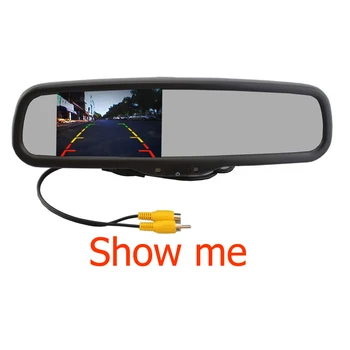 Pôvodné 4.3 Palcový Auto IPS TFT Zrkadlo Monitor Auto Brighenss Stmievanie s parkovacia Kamera 1#Držiak Parkovanie Telefónne Číslo Karty