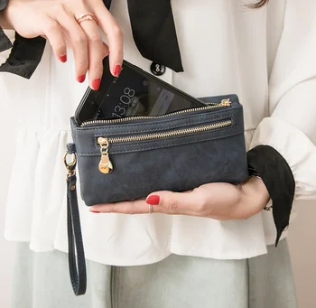 Štýlový hot štýl vintage peňaženka pre ženy, dlhé a všestranný lady kabelku so taška a nula peňaženky bez poštovného