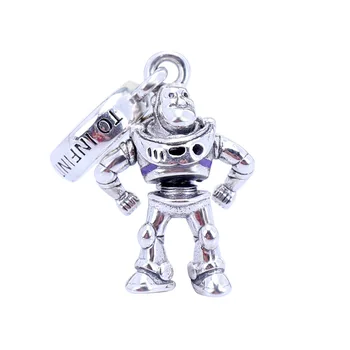 925 Sterling Silver Dijia Štúdio Pixar Toy Story Buzz Lightyear Prívesok Tvorivé Astronaut Prívesok