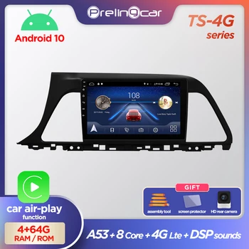 Prelingcar Android10.0 ŽIADNE DVD 2 Din autorádia Multimediálne Video Prehrávač, Navigácia GPS Pre Hyundai sonata 9 15 16 2017 4G IPS