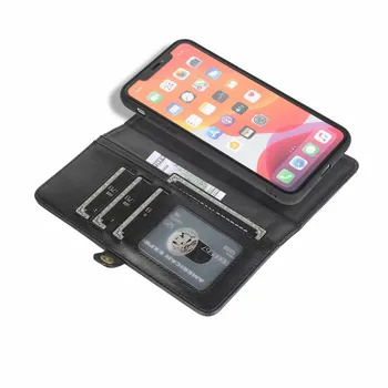 Pre iPhone 11 Peňaženky Prípade 2 v 1, Odnímateľná Magnetická Kožený Kryt puzdro pre iPhone XS Max iPhone SE 2020 XS 7 7Plus 8 6S Coque