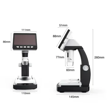 MUSTOOL G710 Digitálny Mikroskop 1000X 4.3 palcov HD 1080P Prenosné Ploche LCD LED Mikroskopom Rozlíšenie 2 048 x 1 536 Objekt Výška