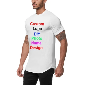 DIY Logo VLASTNÝ Dizajn na Mieru Oka T-Shirt Mužov Telocvični Oblečenie Letné Módne Topy Tees Rýchle Suché Kulturistike, Fitness Tričko