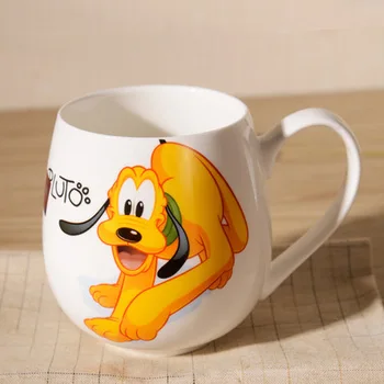 Mickey Mouse Priamo piť pohár Cartoon Minnie Keramické Šálky Mlieka Rukoväť Hrnček Kávy