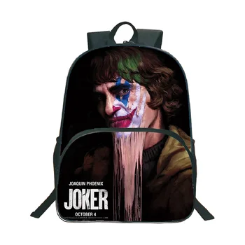 Vysoká Kvalita Joker Batoh Deti Chlapci Dievčatá Teens 16inch Batoh Farebný Vzor Školský Batoh Unisex Cestovná Taška