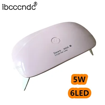 Ibcccndc 5W UV Lampa 6LED Nechtov Lampa Mini Auto Manikúra Lampa Profesionálny USB Nechtov Gél na Vlasy Lampy Prenosné Kabíny na Nechty, UV LED Gél