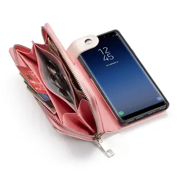 2020 Nové Zips, Odnímateľné Peňaženky Taška Tkané Kožené Puzdro Pre Samsung Poznámku 10/Note10 Pro