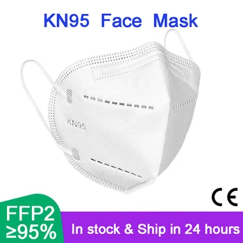 50 Ks KN95 Mascarillas Masku na Tvár 95% PM2.5 FFP2 CE 5 Vrstiev Filtra Priedušný Ochranný Zdravie Úst Maska Na Tvár Mascarilla