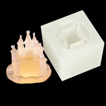 Ručné 3D Hrad Modelovanie Fondant Sugarcraft Tortu Formy DIY 3D Mydlo Epoxidové Živice Šperky, Nástroje, Silikónové Formy Umenia, Remesiel