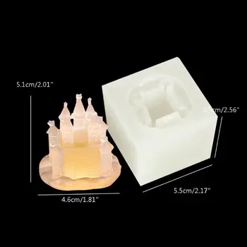 Ručné 3D Hrad Modelovanie Fondant Sugarcraft Tortu Formy DIY 3D Mydlo Epoxidové Živice Šperky, Nástroje, Silikónové Formy Umenia, Remesiel