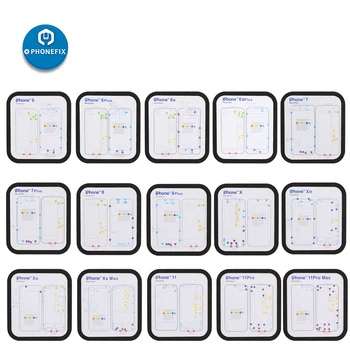 15pcs Magnetické Skrutku Mat Sprievodca Pad Časť Grafu pre iPhone 6 6P 6S 6SP 7 7P 8 8P X XS MAX XR 11 Pro Max Skrutku Mapy Obrazovke Opravy