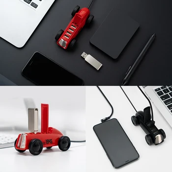 Youpin Bcase Vintage Car Design USB 2.0 Hub Rozbočovač Expander Adaptér 4 Porty Pre Obyvateľov Telefón/U Diskov/Wireless Mouse/USB Nabíjanie