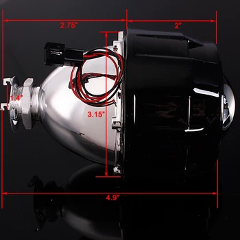 2.5 Palcov Mini WST Pre HID Bi-xenónové Projektor Objektív + Upínadlá LHD RHD Pre Auto Anjeli Oko Svetlomet H1 H4 H7