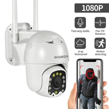 INQMEGA Wifi Kamery Vonkajšie 4X Digitálny Zoom, 1080P PTZ IP Kamera AI Ľudských rozpozná Bezdrôtové Kamery 2MPX Dohľadu Bezpečnosti CCT