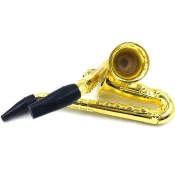 Mini Saxofón Kovové Potrubia Prenosných Fajok, Tabak, Kovové Potrubia Hookah Cigariet Príslušenstvo
