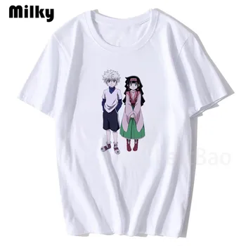 Tričko Hunter X Hunter Ženy Killua Zoldyck Grafické tshirts Harajuku Anime T-shirt Zábavné Letné Topy Cartoon nadrozmerné T tričko