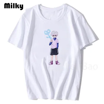 Tričko Hunter X Hunter Ženy Killua Zoldyck Grafické tshirts Harajuku Anime T-shirt Zábavné Letné Topy Cartoon nadrozmerné T tričko