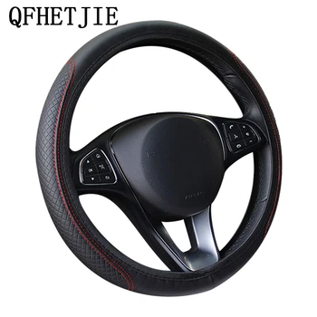 Auto volant, kryt protišmykových opotrebovaniu kožený volant chránič 5 farba oka formát interiéru vozidla