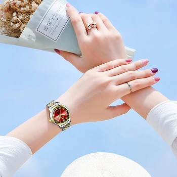 2020 Zlaté Hodinky pre ženy Móda Nepremokavé Žena náramkové hodinky Quartz Nehrdzavejúcej Ocele Coulpe Náramkové Hodinky Reloj Hombre