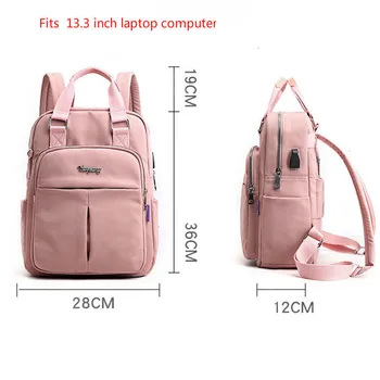 2020 Dievčatá Notebook Batohy Ružová Mužov USB Nabíjanie Bagpack Ženy Cestovný Batoh Školské Tašky Taška Pre Dospievajúcich Chlapcov Mochila Lech