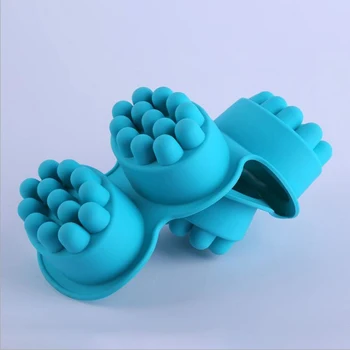 4 Dutiny 3D Ručne vyrábané Mydlo Silikónové Formy Masáž Terapia Bar Mydlo Tvorby Plesní DIY Oválny Tvar Mydla Živice Remeslá