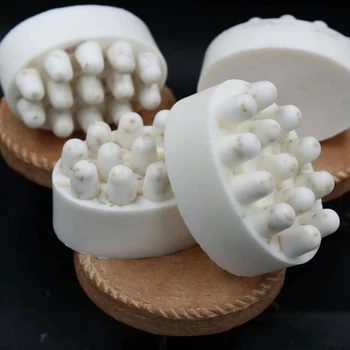 4 Dutiny 3D Ručne vyrábané Mydlo Silikónové Formy Masáž Terapia Bar Mydlo Tvorby Plesní DIY Oválny Tvar Mydla Živice Remeslá