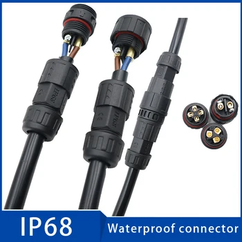 1Pcs M19 Nepremokavé Konektor 2 kolík 3 Kolík IP68 Elektrického Konektora Terminálu Drôt Skrutku a Spájky,-Voľný Konektor Pre LED Svetlo