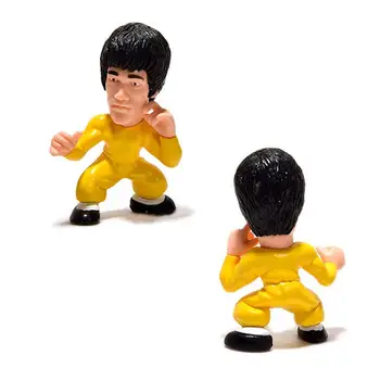 4pcs 3 palcový 8 cm PVC Model pre Kráľa Kung Fu Bruce Lee Akčné Obrázok 75. Výročie Dekorácie, Hračky