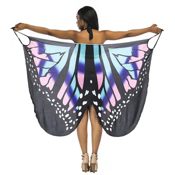 Bez rukávov Zábal zakryť Šaty tvaru Nové Letné Módy Bežné Cami Pláž Nosiť Dámy Motýľ Vytlačené Dlhé Šaty Plus Veľkosť