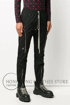 M-6XL! Prispôsobený pánskeho oblečenia 2020 nové jeseň bavlna zips kombinézy módne bežné nohavice