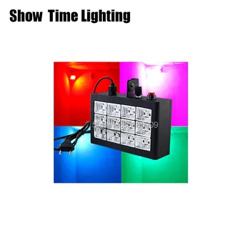 Zobraziť čase Led flash light 12psc námestie LED Stroboskop Svetlo Automatické Ovládanie Hlasom Mod Nastaviteľné Flash Ovládanie Rýchlosti RGB flash lite