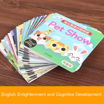 35 Kníh/Set 15CMx15CM Deti farba anglický Obrázok Rodič-Dieťa, Vzdelávacie Knihy Darček Pre Deti dieťaťu Naučiť sa Čítať Príbeh Knihy