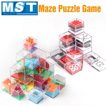 24PCS Mini 3D Bludisko Puzzle Hračka Plastov Ručné Mozgu Teaser Korálky IQ Kocky Hry Začiatku Vzdelávania, Vzdelávacie Hračky Pre Deti,