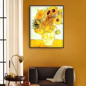 Laeacco Van Gogh Slnečnice Plátno Na Maľovanie Moderné Nástenné Art Olejomaľba, Spálne, Obývacia Izba Domova Plagát A Vytlačí Obrázok
