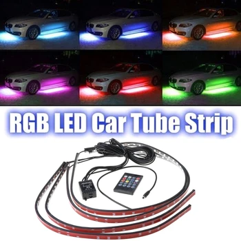 Multicolor Flexibilné Tečie Auto, LED Svetlo Underglow Systém, Podvozok Neónové Svetlo