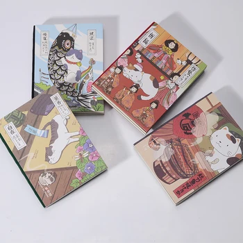 Kreatívne Japonský Mačka Notebook Plánovač Programu Denník Pevný Kryt Ročné, Mesačné Plánovanie Notebook Kancelárske Školské Potreby Darček