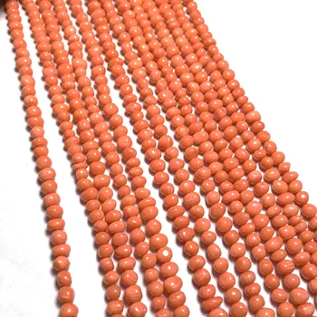 2020 Nové Dámske DIY Náramok, Náhrdelník Šperky Perličiek Vynikajúci Darček Orange Coral Guľôčka Veľkosti 5-6 mm
