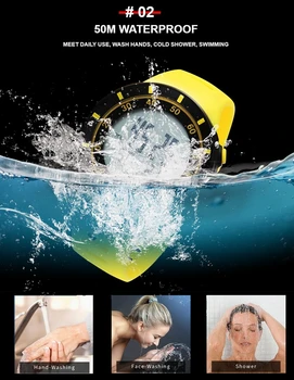 Ohsen Módne Ženy, Športové Nepremokavé Dámske Hodinky Jelly LED Digitálne Hodinky Žlté Plávanie Potápanie Ruky Hodiny Montre Femme